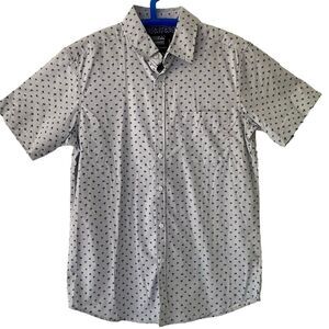 Monument Men NWOT Navy‎ Stripes & Palm Trees Short Sleeve Medium